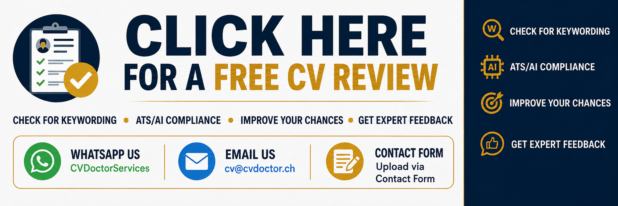 Click here for a free CV review